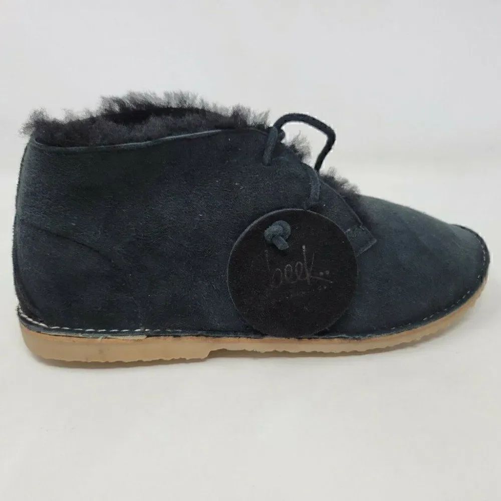 AMPUTEE RIGHT BOOT ONLY BEEK PENGUIN SUEDE SHEARLING LINED BOOTIE BLACK SIZE 6